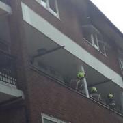 Firefighters at the scene of a maisonette fire on Highbury Quadrant