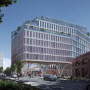The eight-storey block in York Way, near King's Cross station, would create new office and laboratory space in Islington