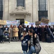 Parents protested outside Islington Town Hall today (February 6)