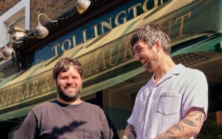 Jamie Allan and Ed McIlroy outside soon-to-open Tollington's