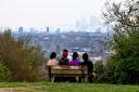 The City viewed from the top of Parliament Hill, Hampstead Heath