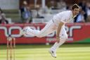England's James Anderson bowls at Lord's Cricket Ground, London. PA