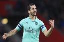 Arsenal's Henrikh Mkhitaryan celebrates scoring his side's second goal of the game during the Premier League match at St Mary's Stadium, Southampton. PA