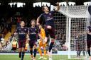 Arsenal's Aaron Ramsey celebrates scoring his side's third goal (pic John Walton/PA)