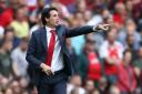 Arsenal head coach Unai Emery on the touchline during the Premier League match at the Emirates Stadium, London. PA