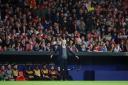Arsenal manager Arsene Wenger gestures on the touchline (pic Adam Davy/PA)