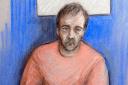 File court artist sketch of Darren Osborne, who is accused of carrying out the Finsbury Park terror attack. Picture: Elizabeth Cook/PA Wire