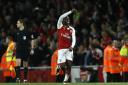 Arsenal's Edward Nketiah celebrates scoring his side's second goal of the game during the Carabao Cup, Fourth Round match at the Emirates Stadium, London.