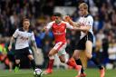 Arsenal's Alexis Sanchez and Tottenham Hotspur's Eric Dier battle for the ball at White Hart Lane (pic Adam Davy/PA