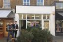 The trees were collected outside the cosmetics company's new shop in Broadway Market