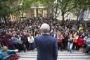 Jeremy Corbyn speaking at a Momentum event at SOAS in 2016. Picture: Rick Findler/PA Archive
