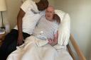 Care worker Sam Albert Weir (l) saved Roy Lancaster (r) from a gas leak caused by a car driving into his Holloway flat