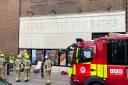 The Brigade in attendance at the blaze, which has resulted in the Ironmonger Row Baths and Norman Street being closed