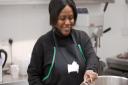 Job centre plus engagement officer Valerie Twenefour helped north London charity Feast With Us prepare hot meals for people in need