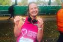 Laura Bessell after running the Royal Parks Half Marathon. Picture: Women and Children First