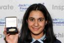 Nazmin was an an award at the Jack Petchey Foundation Achievement Awards in Islington. Picture: Jack Petchey Achievment Awards
