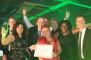 The Choice and Control team - including peer mentors - celebrate the award win in Liverpool. Picture: Choice and Control
