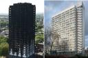 Grenfell Tower, left, went up in flames on June 14, killing at least 79 people. Right, Braithwaite Tower off Old Street has been found to have the same cladding implicated in that blaze. Pictures: David Mirzoeff/PA Wire and Stephen Richards/Geograph (Crea
