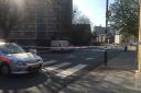 Copenhagen Street in Islington was cordoned off on Saturday after an acid attack. Picture: Tom Marshall