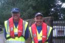 Neville Reeves is on the left. On the right is Rob Hewitt, another volunteer