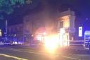 Annie Wong took this photo of flames leaping out from the pavement of Holloway Road