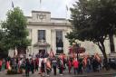 The rally outside Islington Town Hall