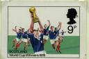 A stamp commemorating Scotland's fictional 1978 World Cup triumph