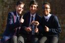 Pupils with one of the awards. Picture: Highgate School
