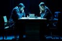 Ronan Raftery as Boris Spassky and Robert Emms as Bobby Fischer in Ravens Spassky Vs Fischer at Hampstead Theatre