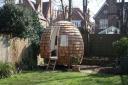 A pod installed in this back garden in Primrose Hill