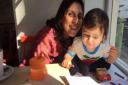 Nazanin and Gabriella drawing together before the arrest.
