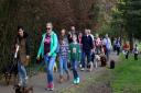 Families walking their dogs in Harrow Lodge Park to raise money for Havering Mind. Picture: Catherine Davison