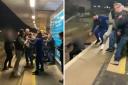 A fight broke out in Finsbury Park station after a game between Arsenal and Tottenham
