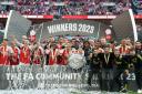 Arsenal celebrate winning the Community Shield