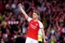 Martin Odegaard celebrates Arsenal's win over Man City