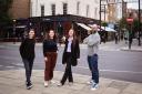 Pip Lacey, Charlotte Harris, Agustina Basilico and Gordy McIntyre outside what will be the Hicce Hart, in Islington.