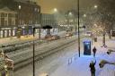 Holloway Road as snow fell last night (December 11)