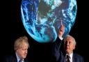 Prime minister Boris Johnson and Sir David Attenborough at the launch of COP26