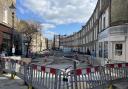 Construction work on a 'S' bend in Charlton Place started more than six weeks ago