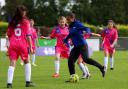 Rachel Yankey takes on youngsters at Bearsted FC