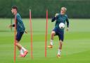 Emile Smith Rowe training with Arsenal