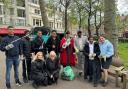 Volunteers from Islington Council, Angel BID and Angel McDonald's involved in the spring clean last month