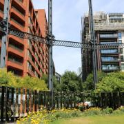 Gasholder Park in Kings Cross is part of the Swiss Cottage to King's Cross Nature Trail