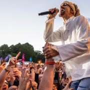 Tim Booth surfs the crowd at Kenwood House on June 10 as James headline the opening night of the Heritage Live concerts