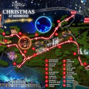 The map of the planned Christmas at Kenwood.