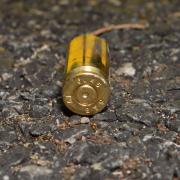 A bullet casing found at the scene