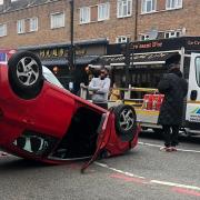 Police were called to a road traffic incident in Islington yesterday - April 8