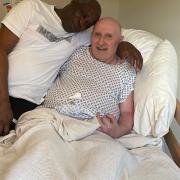 Care worker Sam Albert Weir (l) saved Roy Lancaster (r) from a gas leak caused by a car driving into his Holloway flat