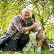 Islington owner Robert Stuhldreer with the late assistance dog Flora