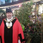 Mayor Troy Gallagher got the crowd 'warmed up' for Father Christmas